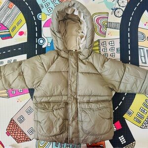 Zara Kids Water Repellent Puffer Jacket with Hood.